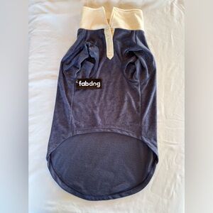 NWT Fabdog Navy and Cream Dog Shirt
